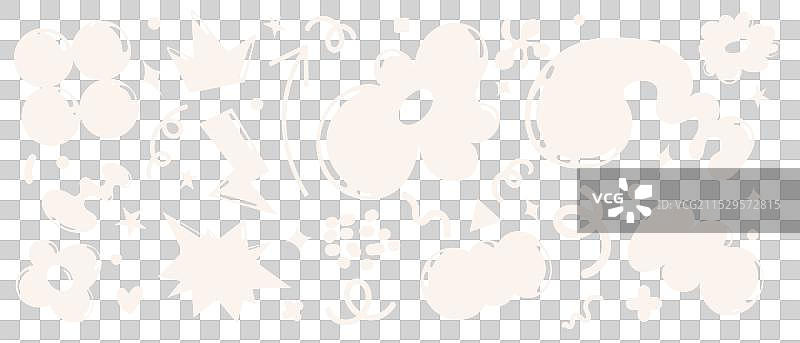 抽象的时尚黑白海报，Y2K现代风格图片素材