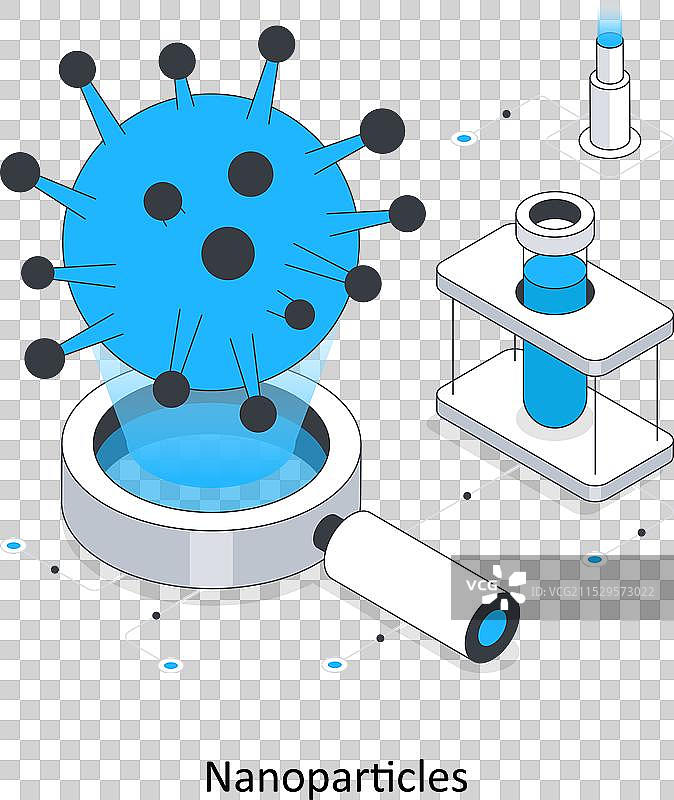 纳米颗粒等轴测库存EPS文件图片素材