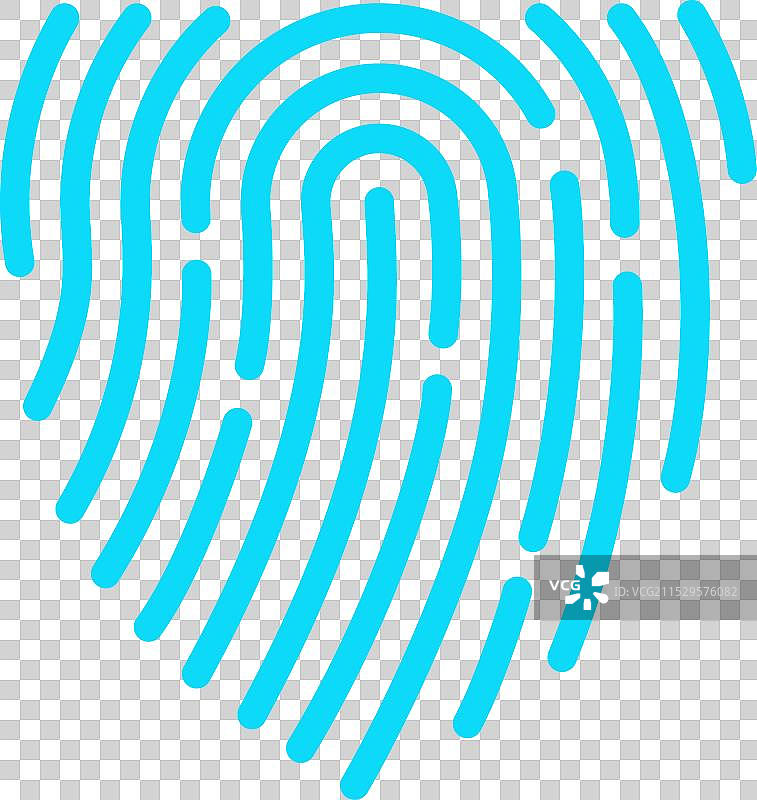 生物识别指纹盾牌标志图标图片素材