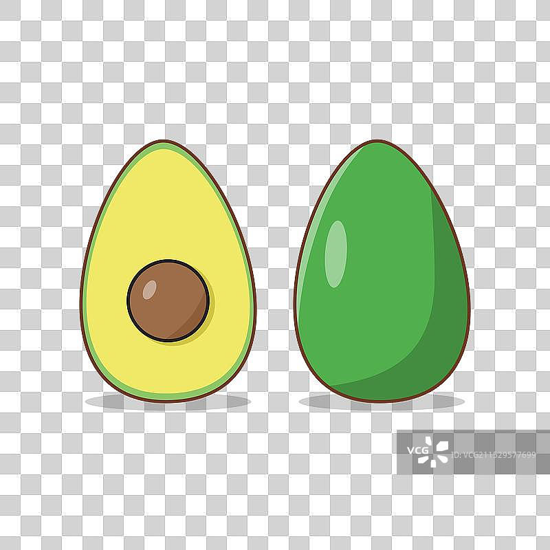 白色背景上的鳄梨图片素材