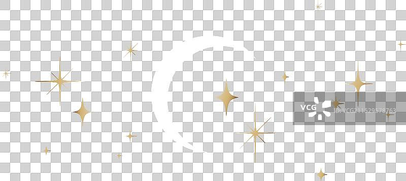 半月弯月与星星图片素材