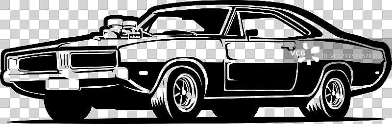 肌肉车轮廓图片素材