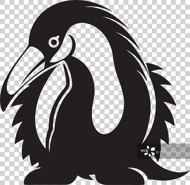 优雅的黑色食蚁兽标志，象征着辉煌图片素材