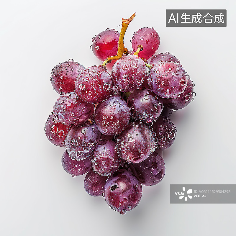 【AI数字艺术】晶莹剔透的葡萄图片素材