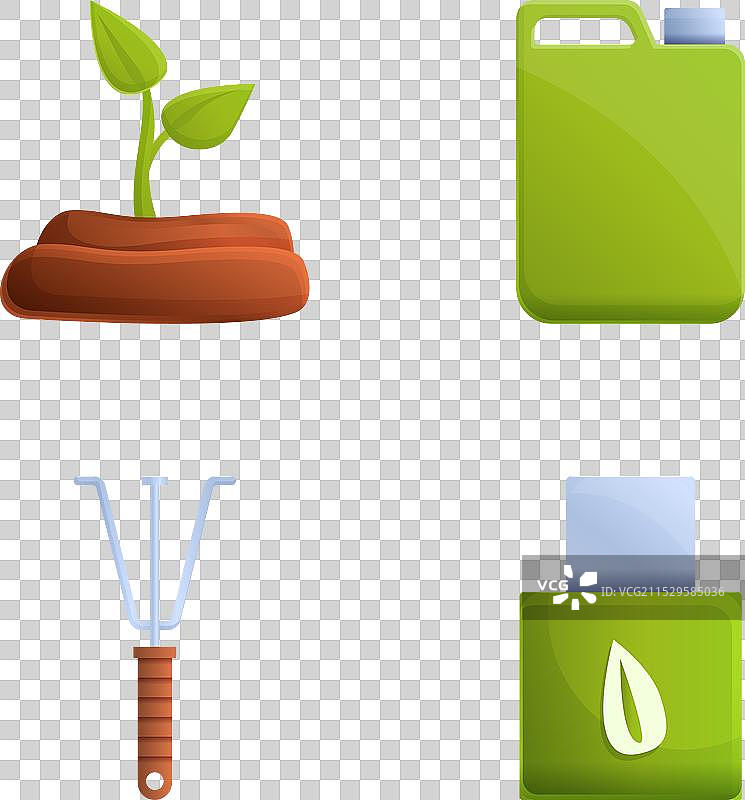 生物燃料图标集 卡通生物燃料罐图片素材