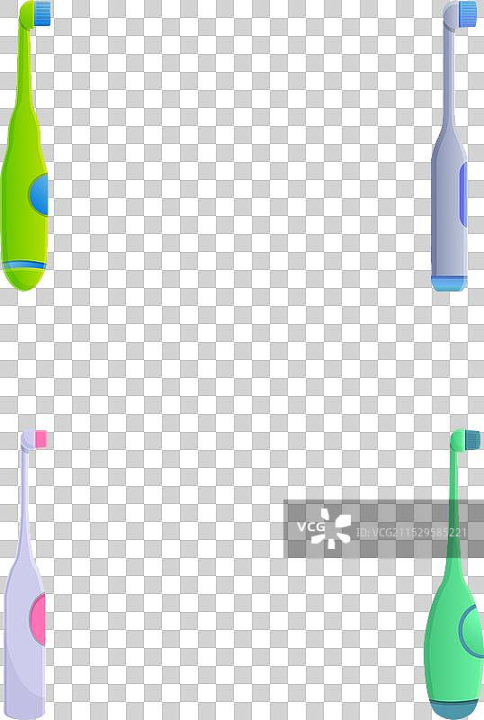 卡通牙刷图标集合图片素材