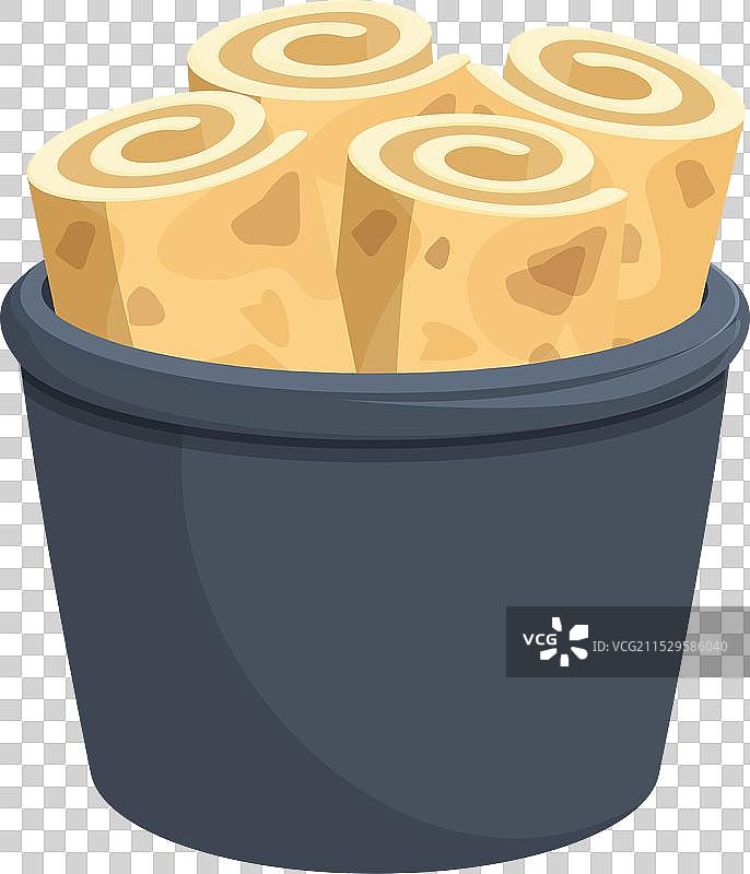 冰淇淋卷图标 卡通 冰冷乳制品混合图片素材