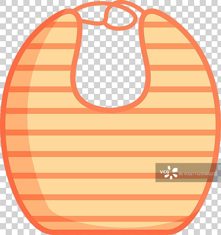 红色条纹围兜图标卡通泥状食物儿子图片素材