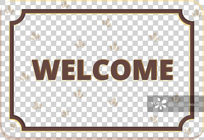 欢迎门垫图标卡通墙面前景图片素材