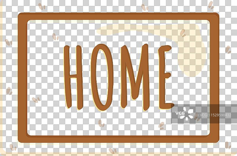 家居文字门垫图标卡通地毯图片素材