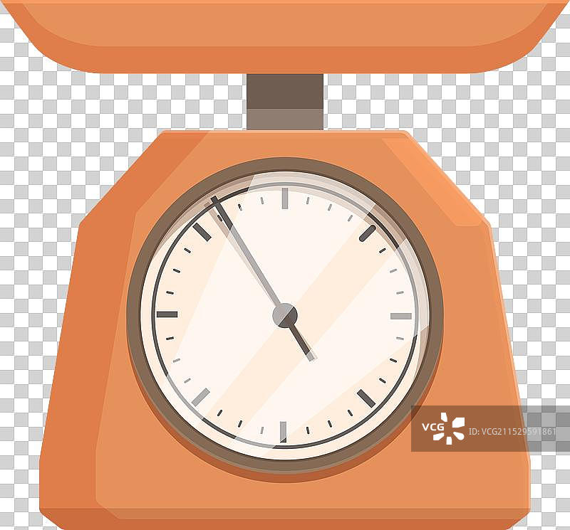 橙色调的卡通厨房图标图片素材