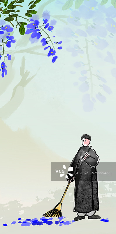 民国人物春节插画新年过年春节节日图片素材