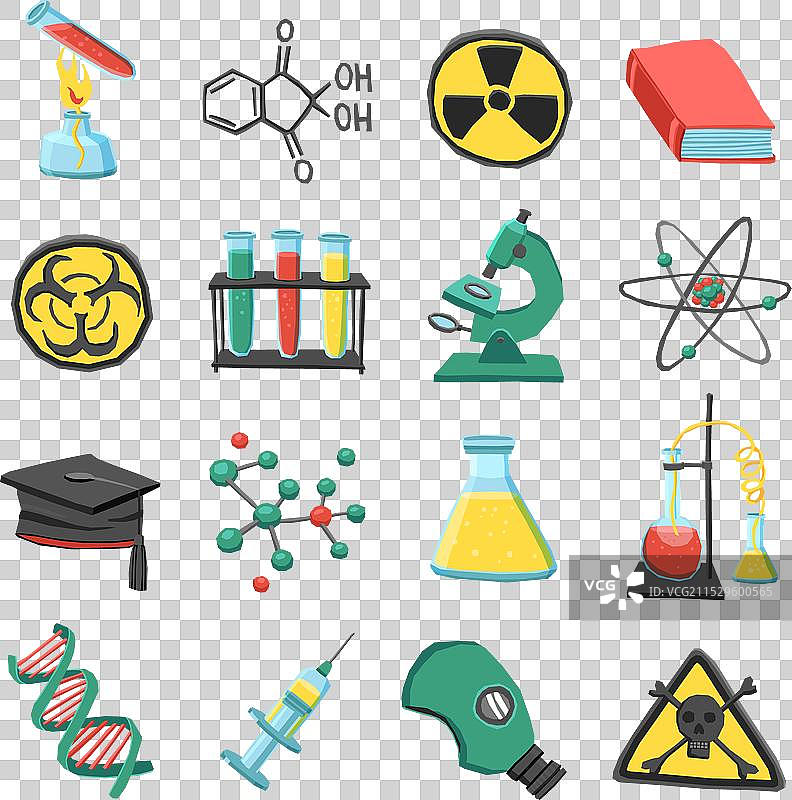 实验室化学图标集图片素材