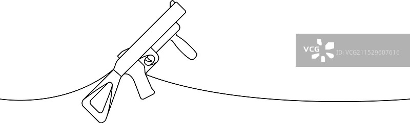 手榴弹发射器的一笔连续画作图片素材