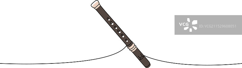 彩色连续线条的长笛音乐图案图片素材