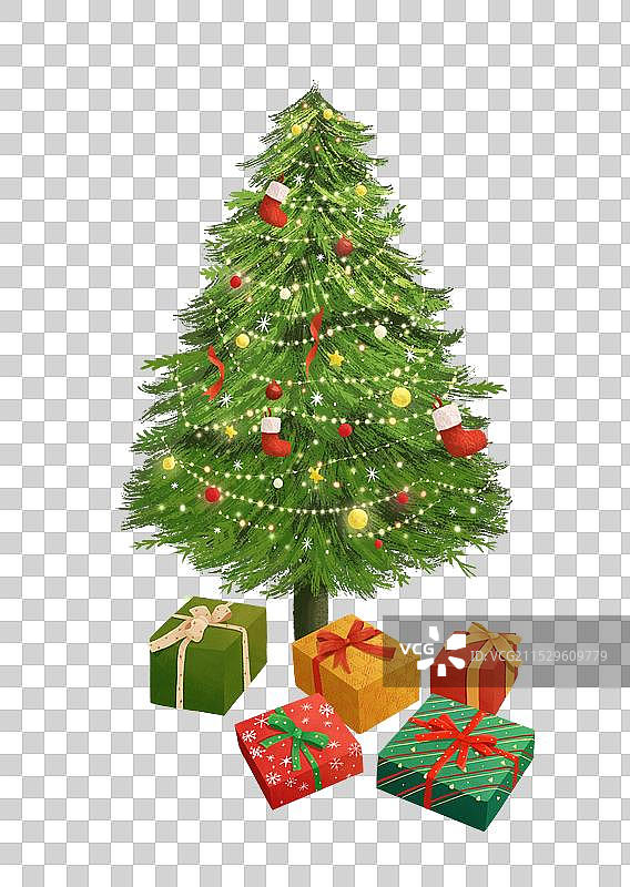 圣诞节圣诞树圣诞礼物免扣元素图片素材