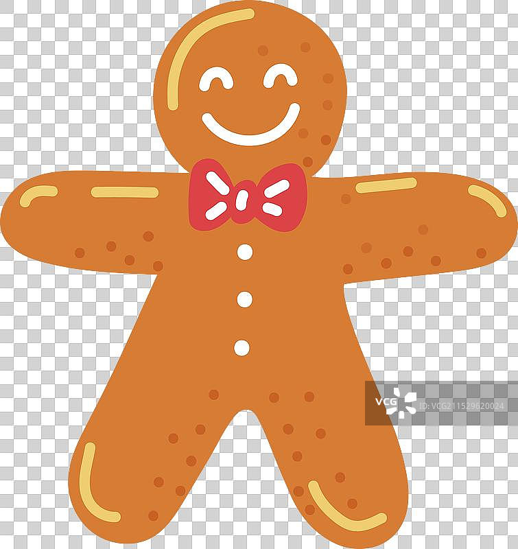 白色背景上的姜饼人图片素材