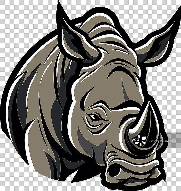 艺术自然黑犀牛设计的致敬图片素材