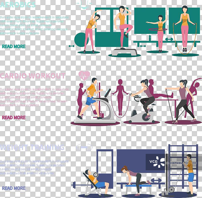 健身房训练横幅图片素材