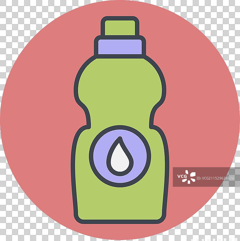 与洗衣符号颜色相关的漂白剂图标图片素材