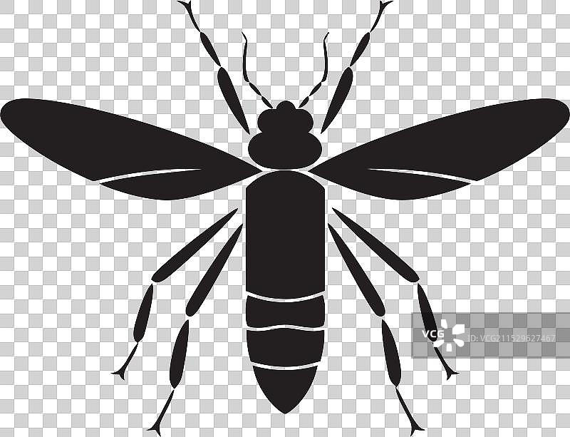 奇幻的黑白竹节虫标志图片素材