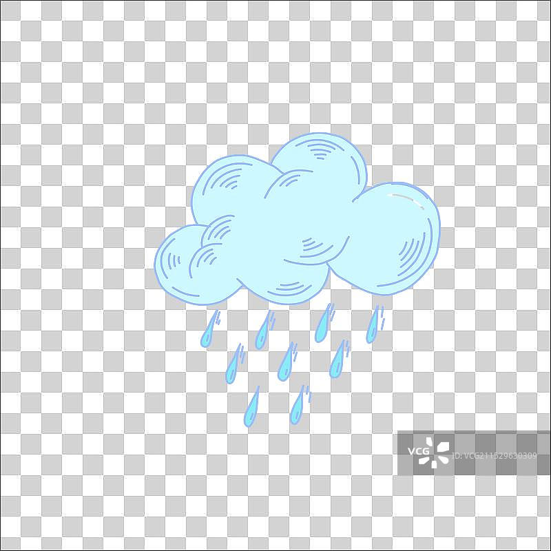 雨云下几滴雨落下图片素材
