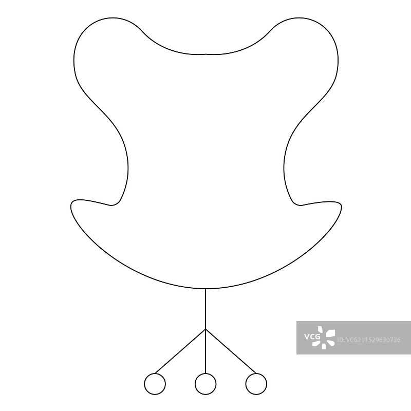 现代办公椅线条图标图片素材
