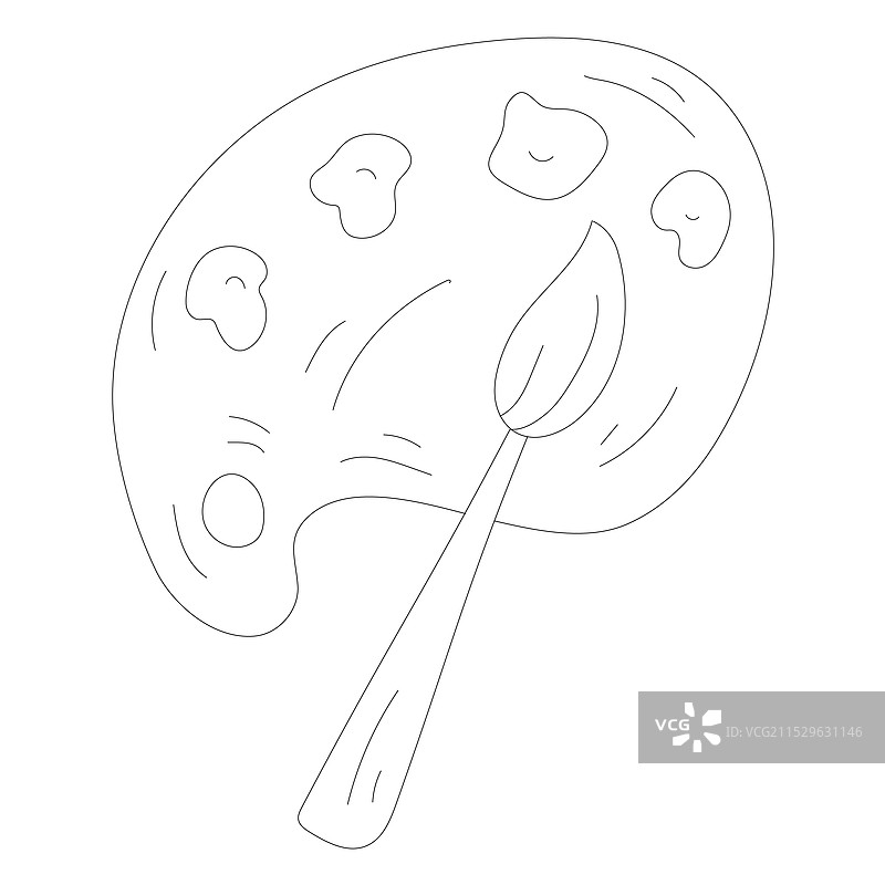 面板调色板和画笔线条图片素材