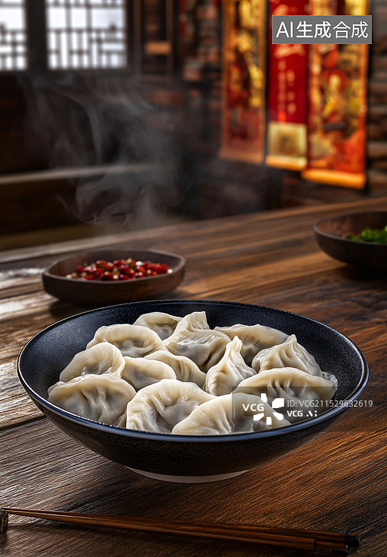 【AI数字艺术】饺子水饺传统美食图片素材
