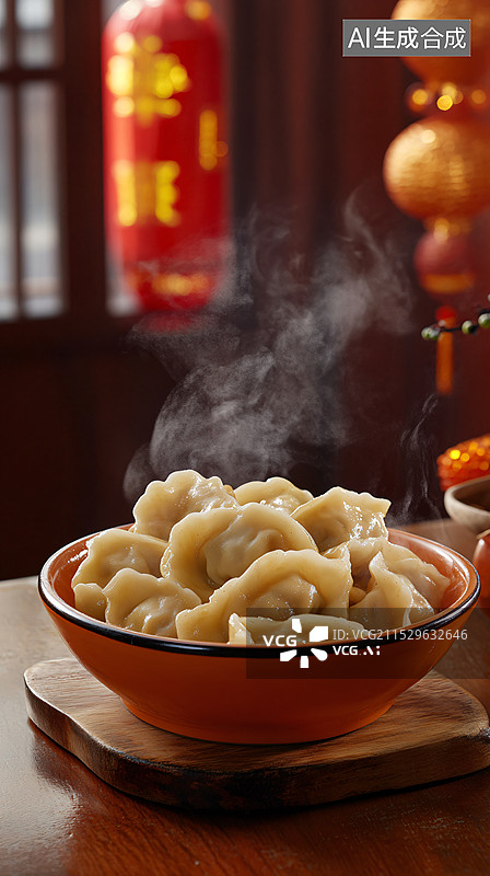 【AI数字艺术】饺子水饺传统美食图片素材