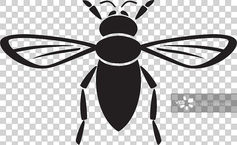 微小的有翼入侵者，静默的采采虫标志图片素材