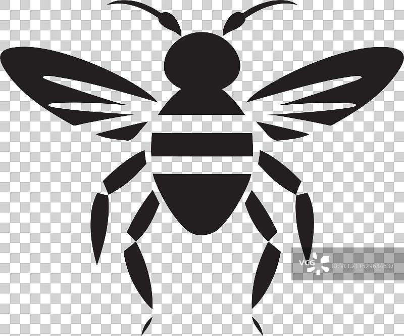 昆虫威胁标志设计：潜行的有翼刺客图片素材