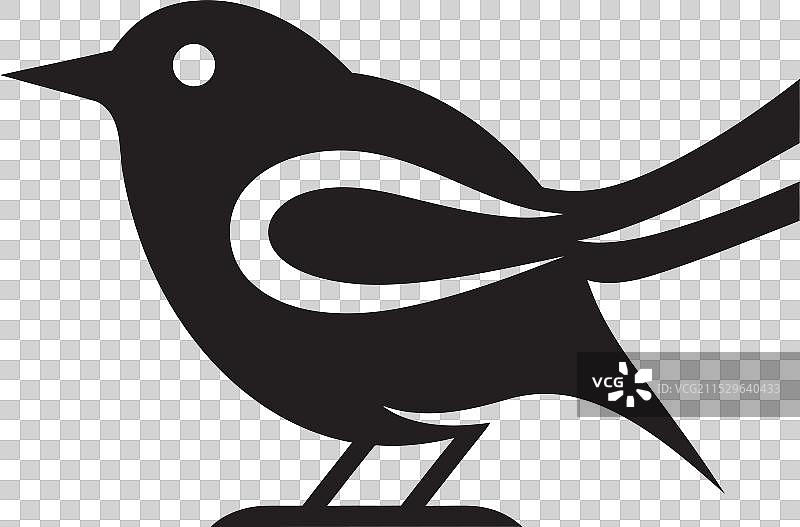 优雅的雀鹰图标宁静的鹤纹章图片素材