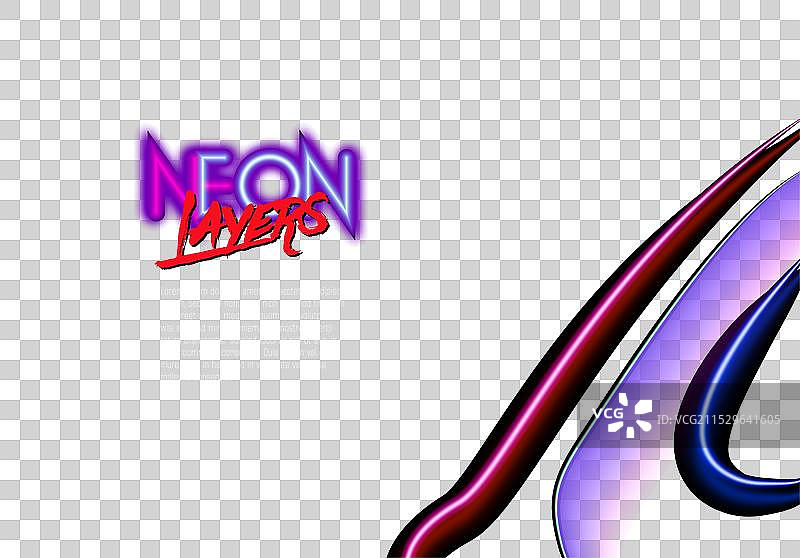 80年代的霓虹玻璃层叠与反射图片素材