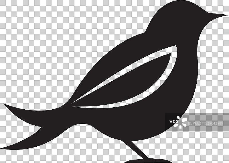 天鹅优雅的侧影，猫头鹰字母组合徽章图片素材