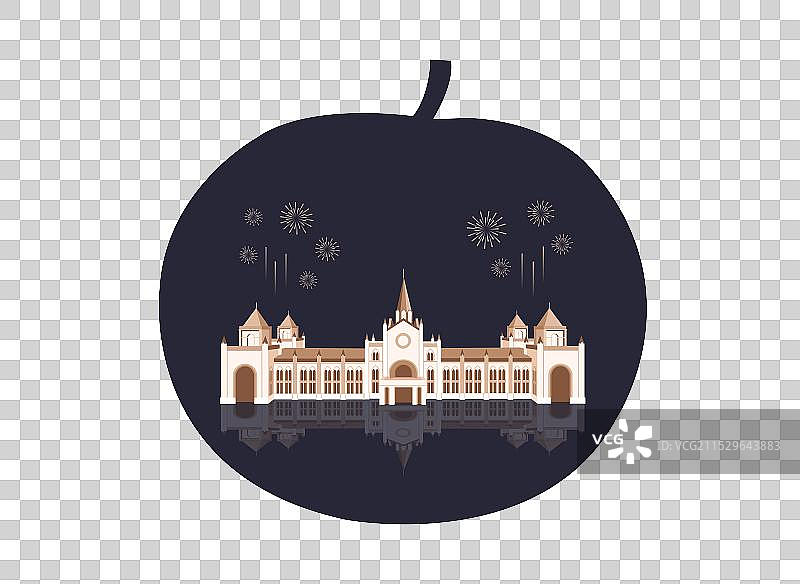 哈尔滨特产冻梨与亚布力南站一带一路丝绸之路亚冬会旅游黑金高端创意插画元素图片素材