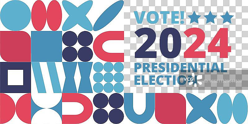2024年投票横幅选举活动概念图片素材