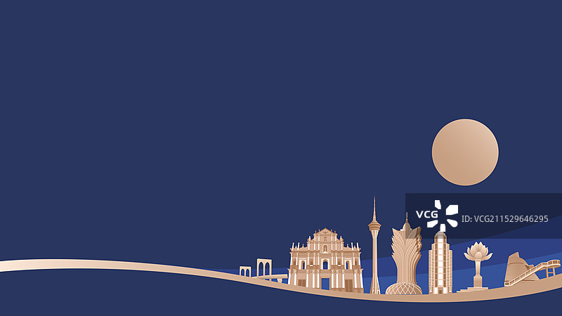 澳门科技蓝金高端签约仪式峰会商务年会研讨会展论坛背景邀请函图片素材