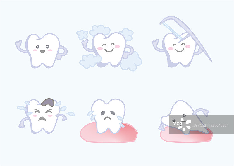 卡通牙齿元素图片素材