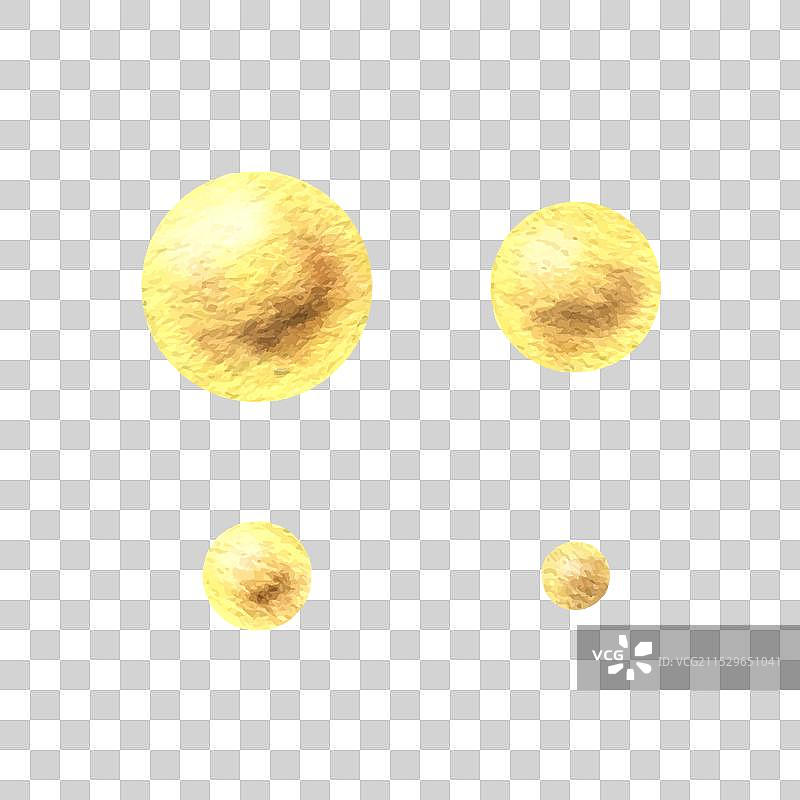 金色珠子，闪亮，丰盈，简单，不同。图片素材