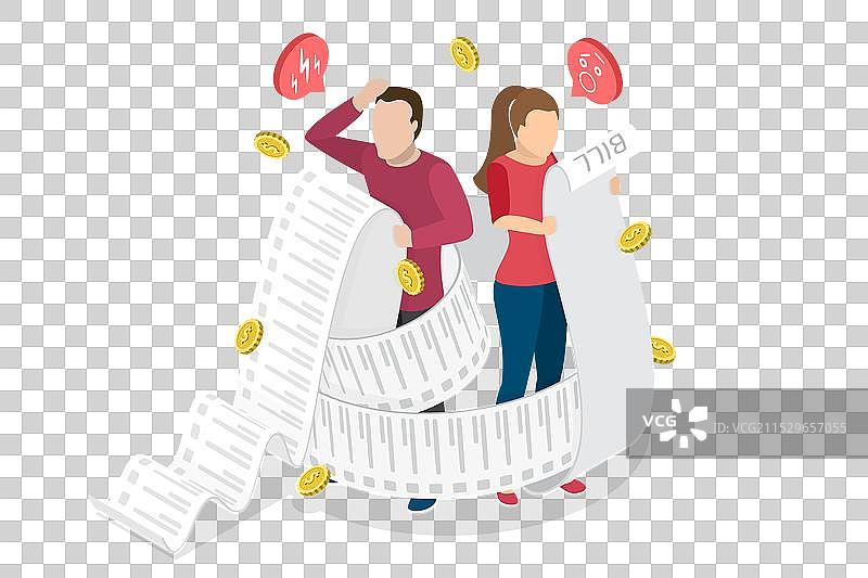 家庭的3D等距平面图图片素材