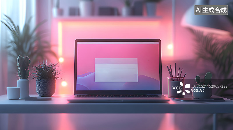 【AI数字艺术】赛博朋克场景电脑绘图会议室海报壁纸创意ui设计配图图片素材