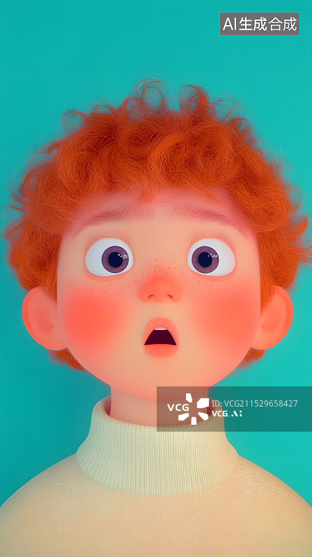 【AI数字艺术】毛绒风格小男孩小女孩兔子上半身可爱形象壁纸图片素材