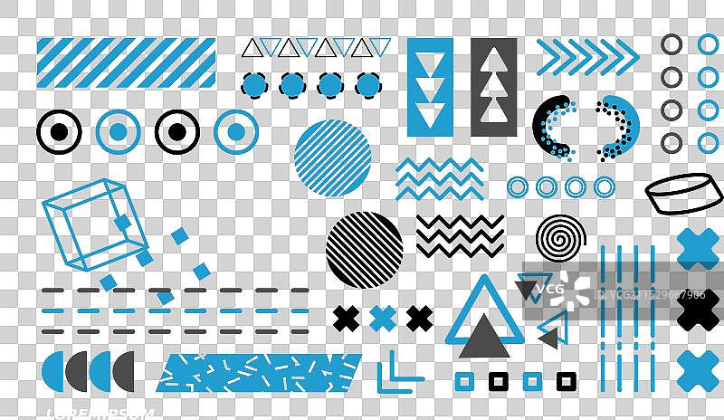 孟菲斯几何抽象元素图片素材