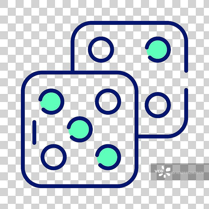 赌场游戏配件图标，骰子设计，飞行棋图片素材