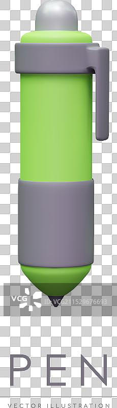 垂直商业海报与3D自动化设计图片素材