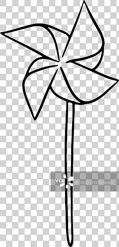 手绘风车图片素材