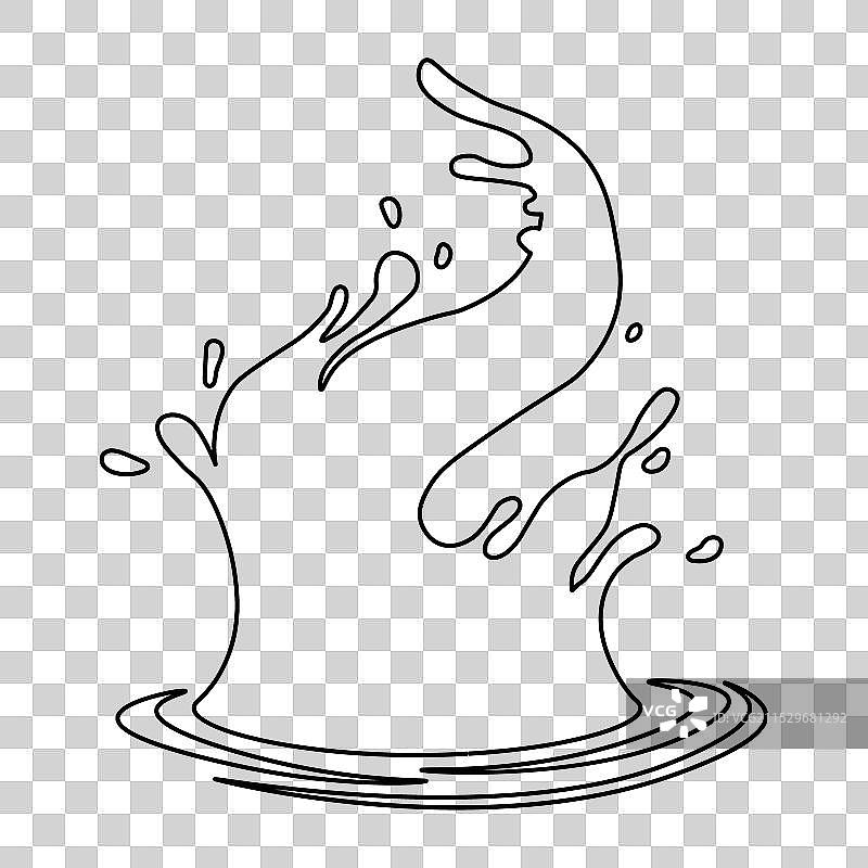 水和果汁溅起的液体洒落形状图片素材