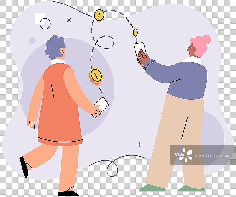 移动银行应用和手机支付电子支付图片素材