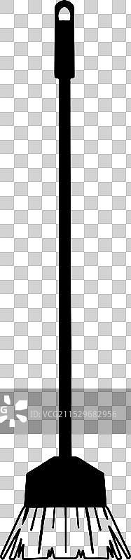 黑色长清洁刷图片素材